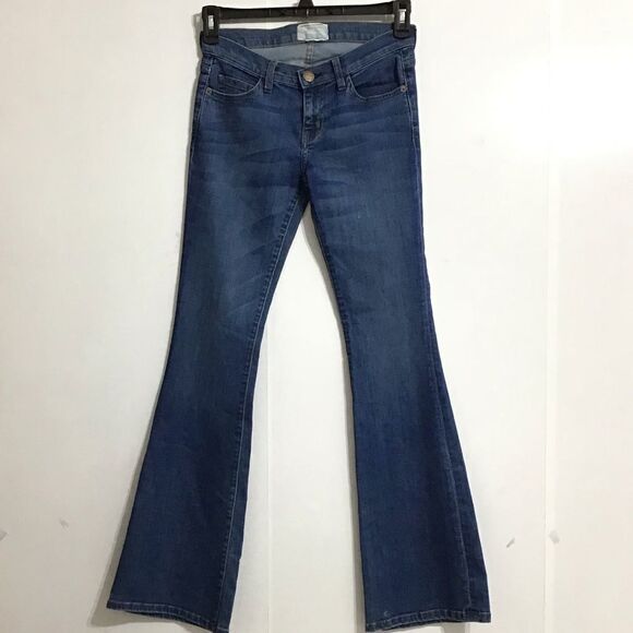 Current/Elliott Sample Blue Wash Flare Leg Jeans - Picture 1 of 15